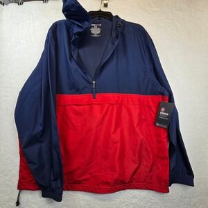 Swiss Tech Windbreaker Hooded Jacket Mens Sz XL Lightweight Rain Preppy Hiking
